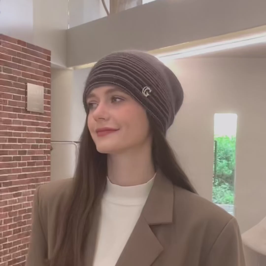 Bonnet femme doux et chaud
