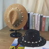 Chapeau en paille perles