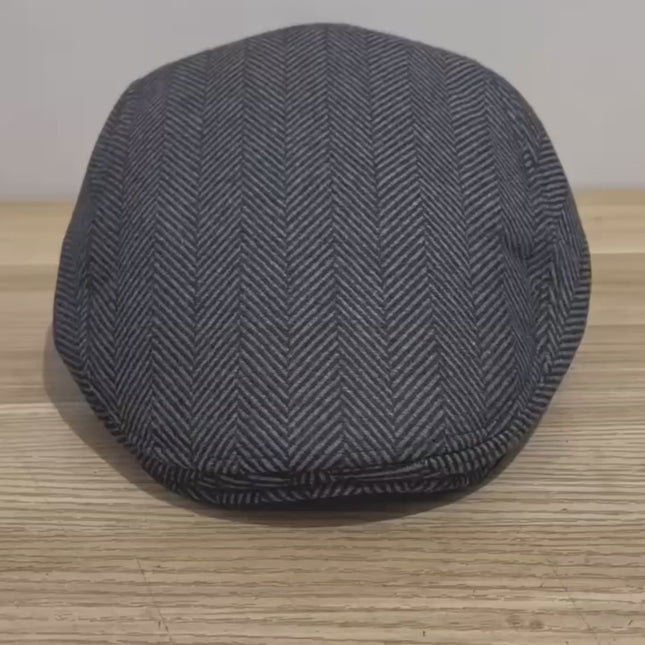 Béret homme coton rayé ajustable hiver