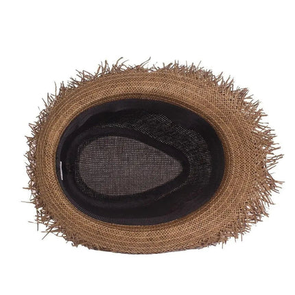 Trilby en paille avec ruban - Marine - M (56 - 58cm) | La boutique du chapeau