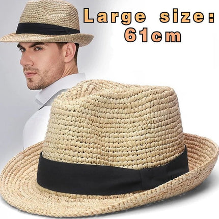 Trilby en paille pour l'été - Beige - M (56 - 58cm) | La boutique du chapeau