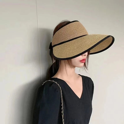 Visière de plage pliable à large bord - Khaki - Ajustable (du 54 au 59) | La boutique du chapeau