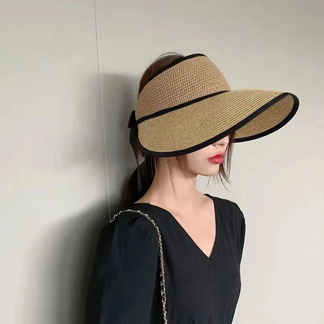 Visière de plage pliable à large bord - Khaki - Ajustable (du 54 au 59) | La boutique du chapeau