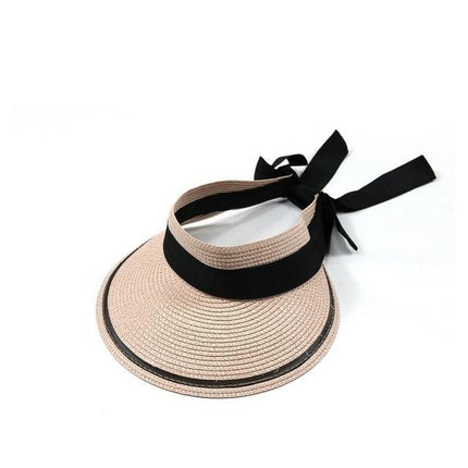 Visière en paille - Rose - Ajustable (du 54 au 59) | La boutique du chapeau