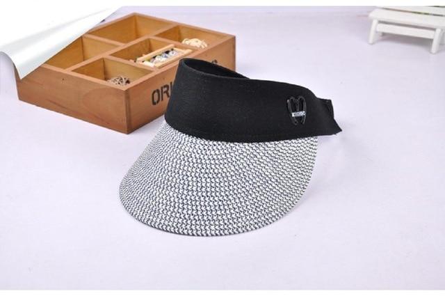 Visière paille - Marine - Ajustable (du 54 au 59) | La boutique du chapeau